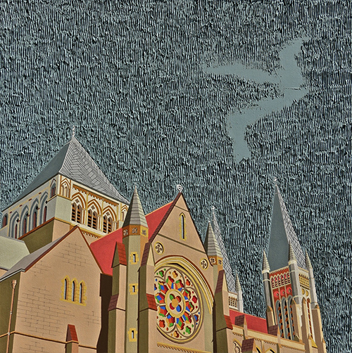 Morning Light with approaching Storm, St. John's Cathedral, Brisbane, Queensland, Australia #2